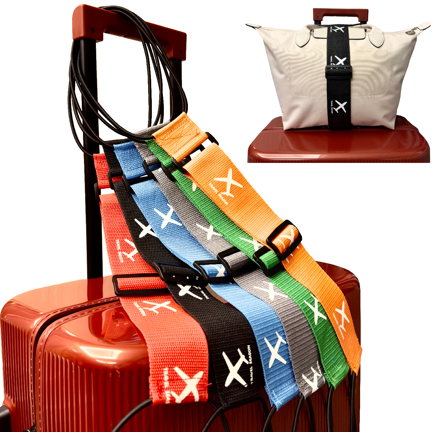 Travel Accessories For Plane - Aircraft printed nylon luggage fixed strap