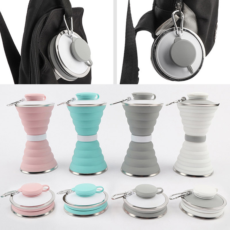 Portable Travel Kettle - 500ml Food Grade Silicone Water Bottle,