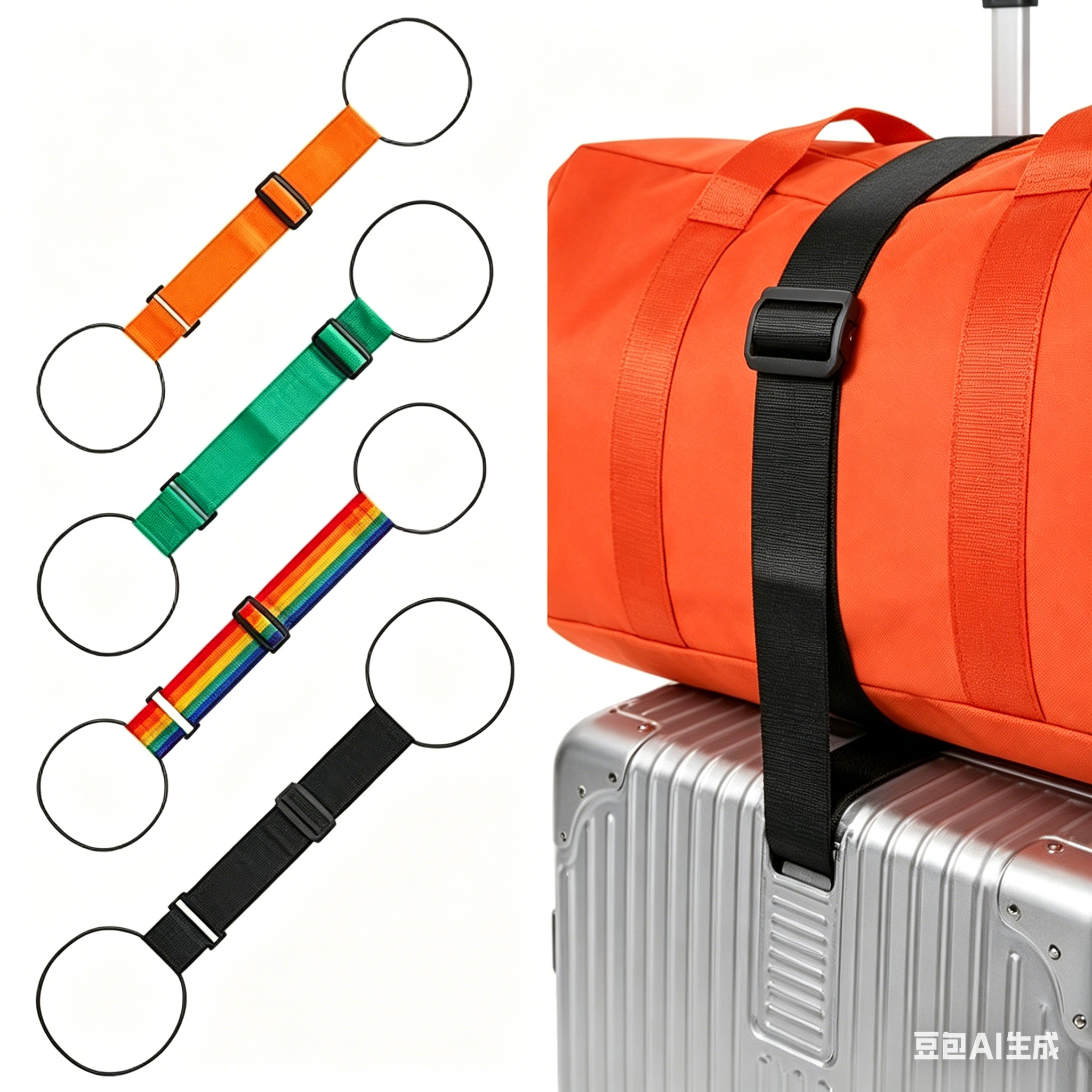Travel Packing Cube - Adjustable Luggage Strap Travel Suitcase Add