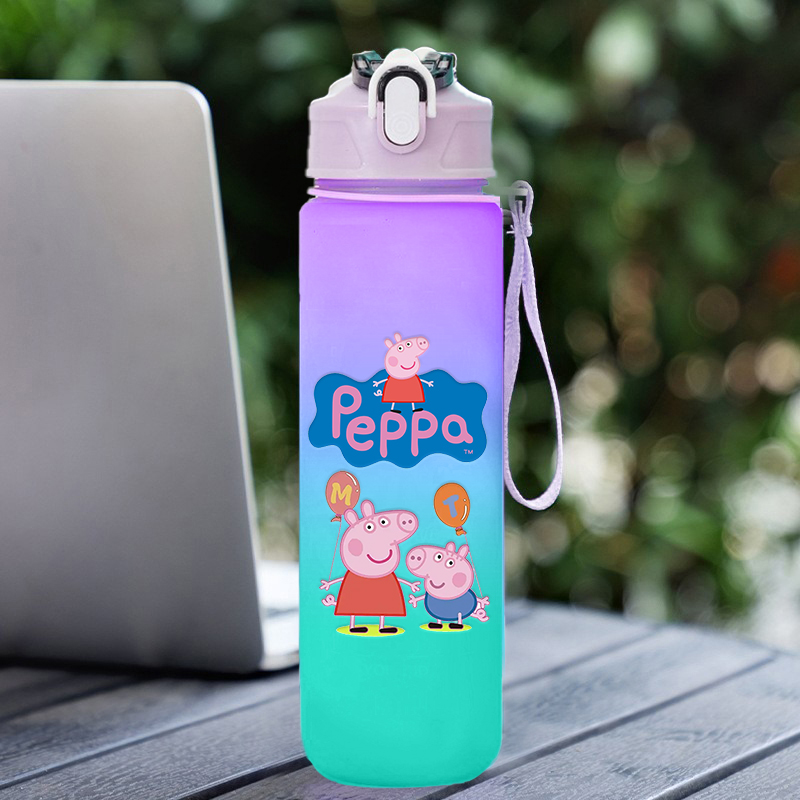 Portable Travel Kettle - 750ml Peppas Pig Gradient Water Bottles