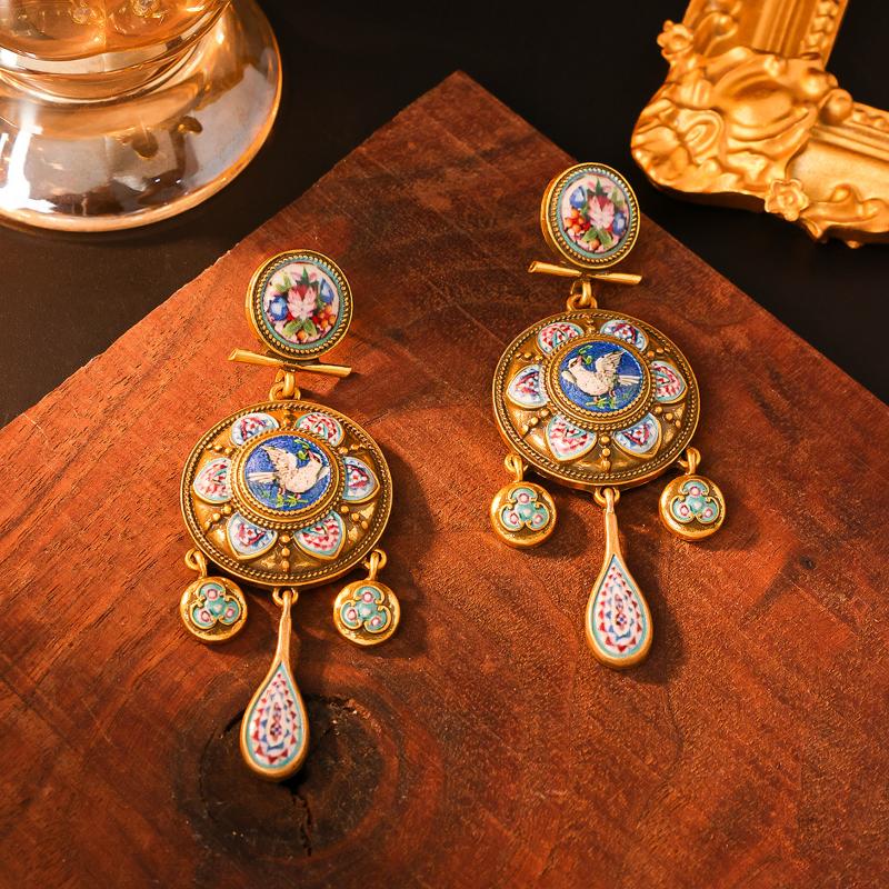 Retro Court-Style Rattle Earri - Travel Accessories Dropshipping review and price