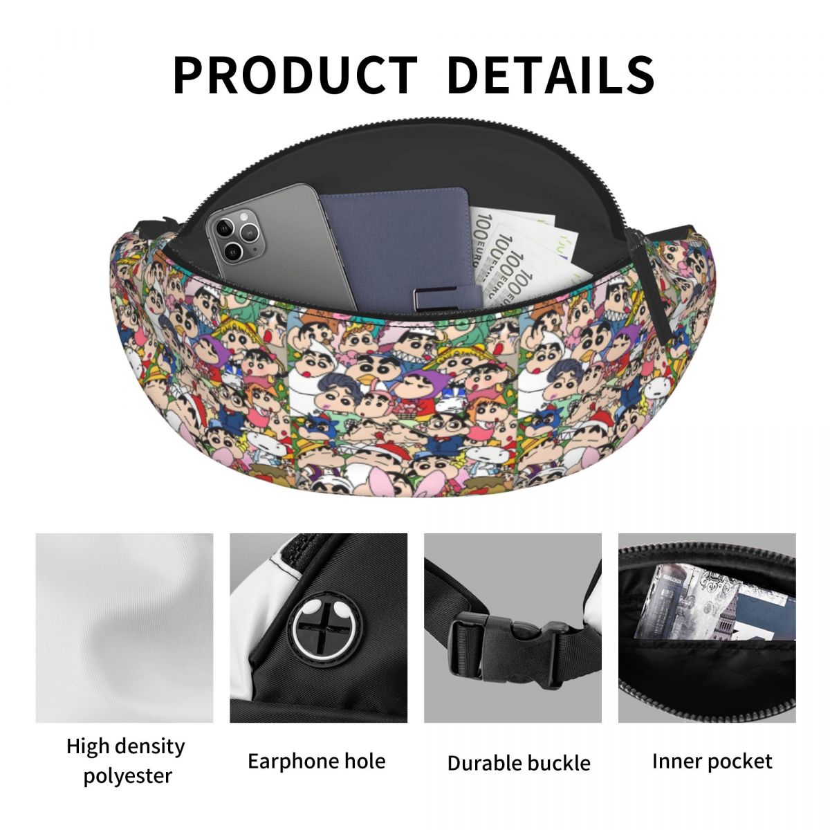 Custom C-Crayones Shin-chanes  - Travel Accessories Pouch For Men review and price