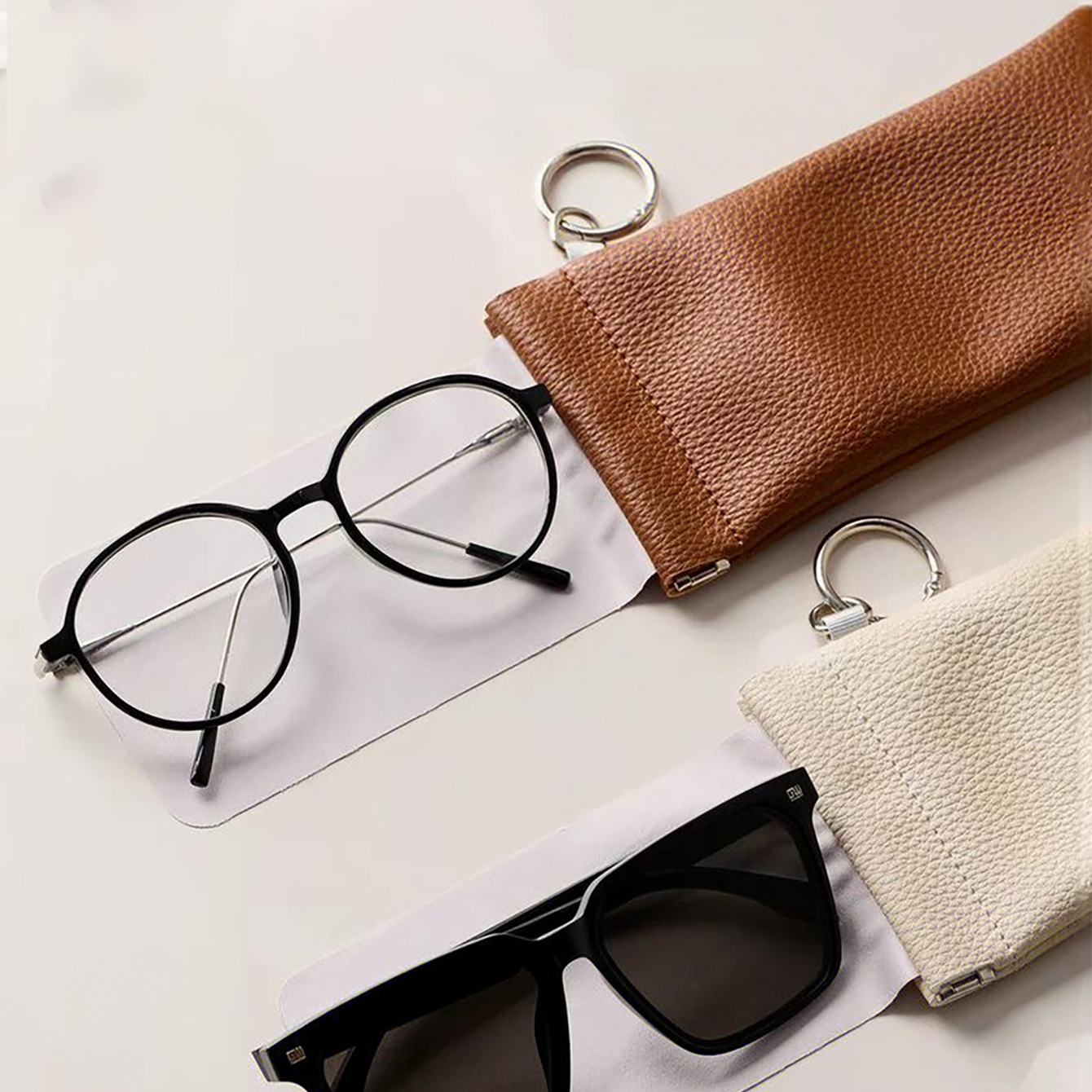 1pc PU Leather Sunglasses Pouc - Travel Accessories Pouch For Men review and price