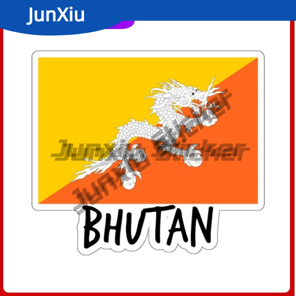 Bhutan Flag Adventure Travel S - Sticker Luggage Decorative review and price