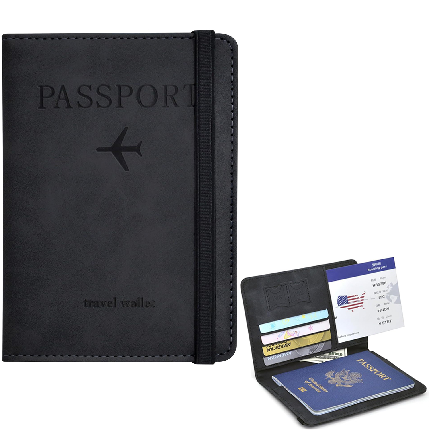 Passport Holder Wallet Cover T - Travel Accessories For Plane review and price