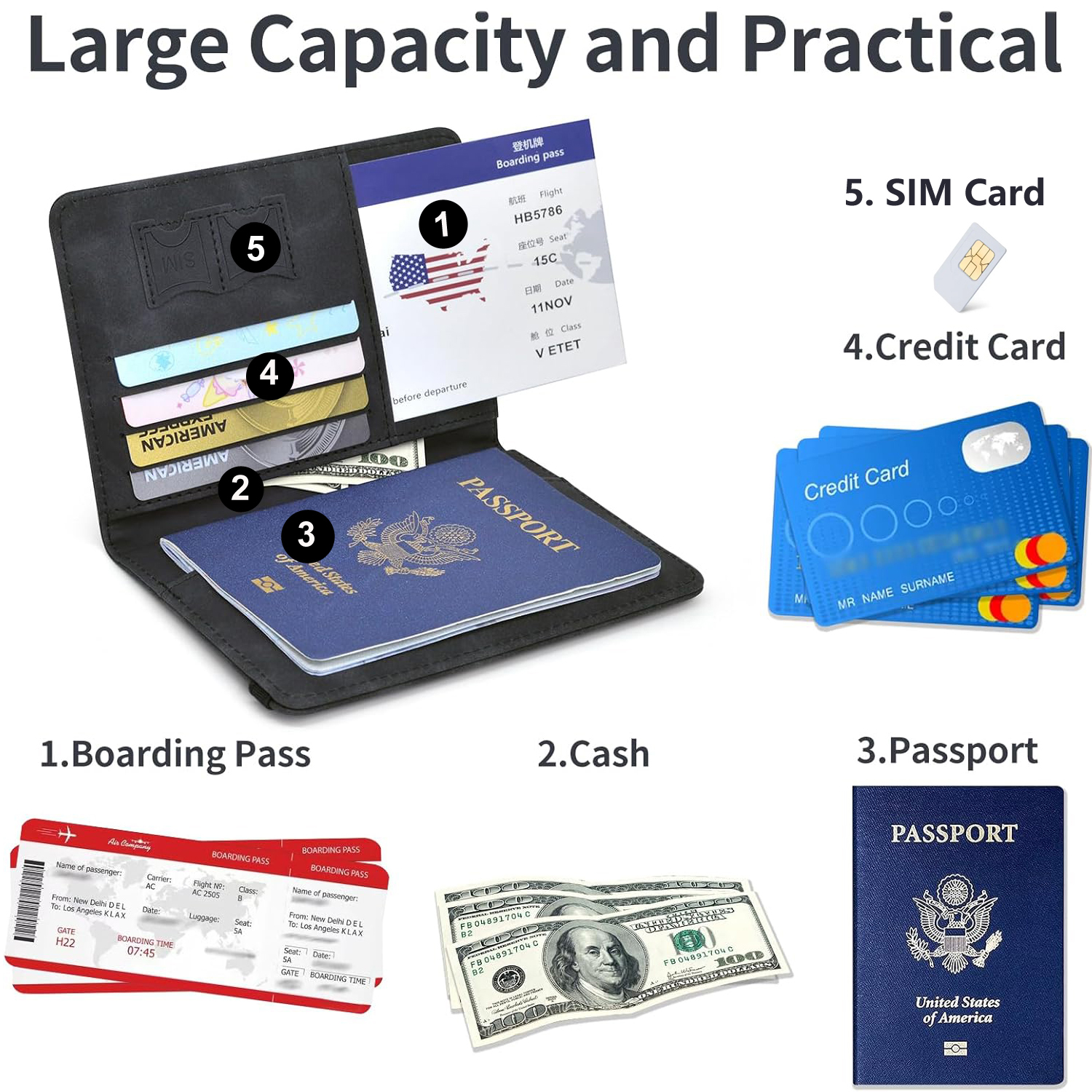 Passport Holder Wallet Cover T - Travel Accessories For Plane review and price