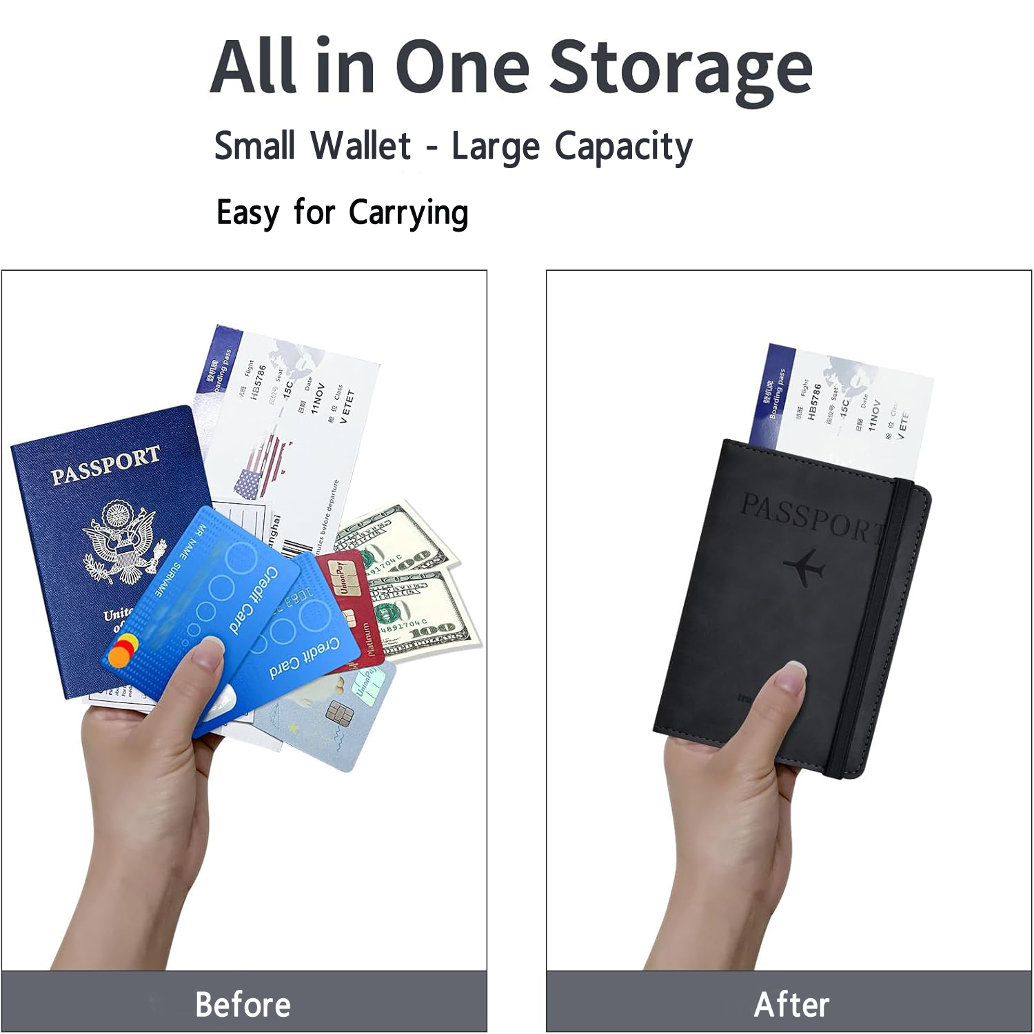 Passport Holder Wallet Cover T - Travel Accessories For Plane review and price