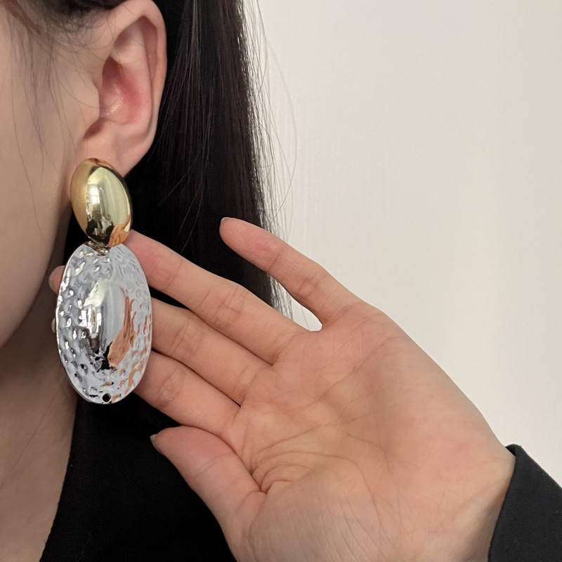 Metal Oval Drop Earrings for W - Travel Accessories Dropshipping review and price