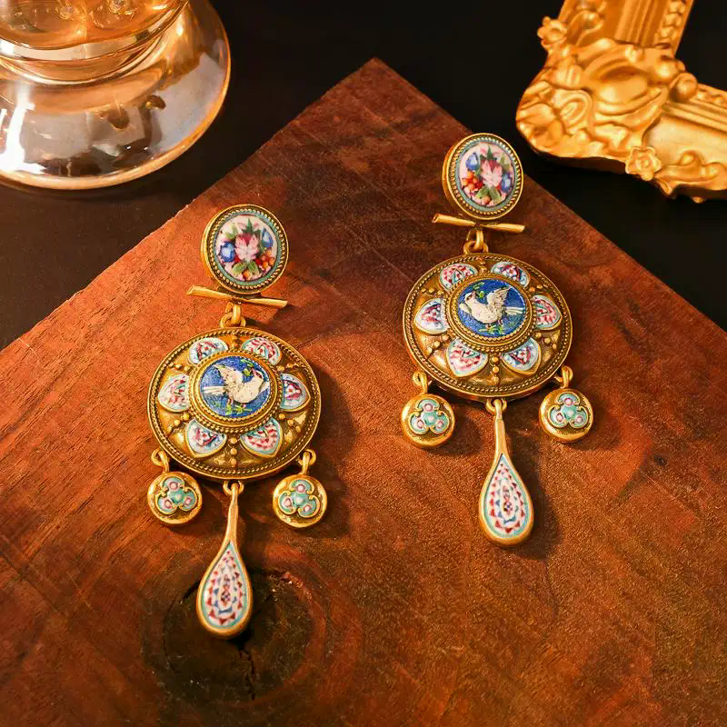 Retro Court-Style Rattle Earri - Travel Accessories Dropshipping review and price