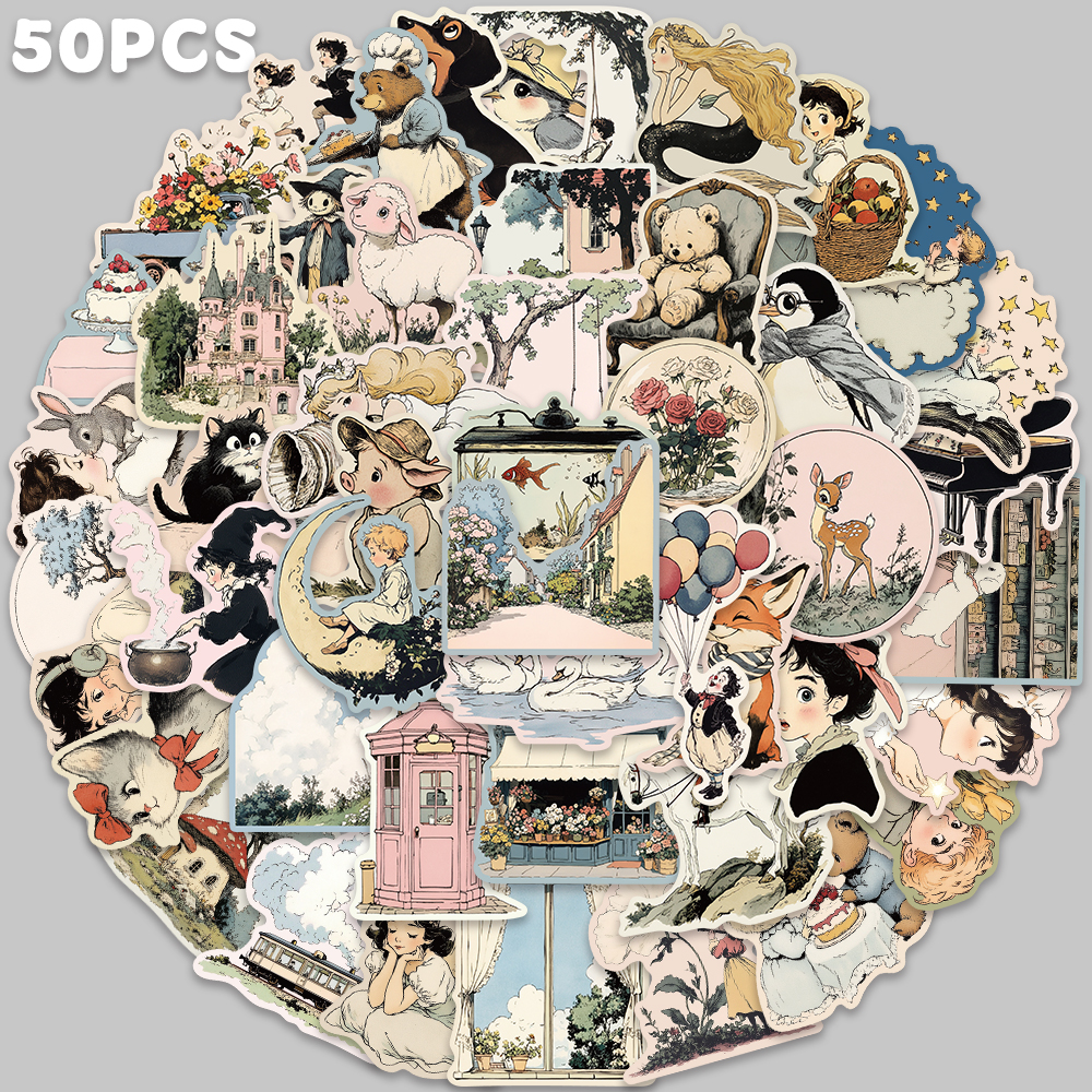 50pcs Comic World Sticker Cart - Sticker Luggage Decorative review and price