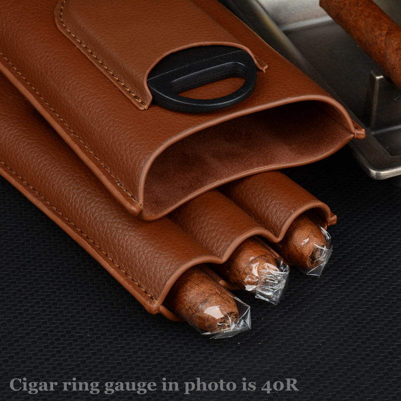Leather Cigar Case Brown Cigar - Travel Accessories On Sale review and price