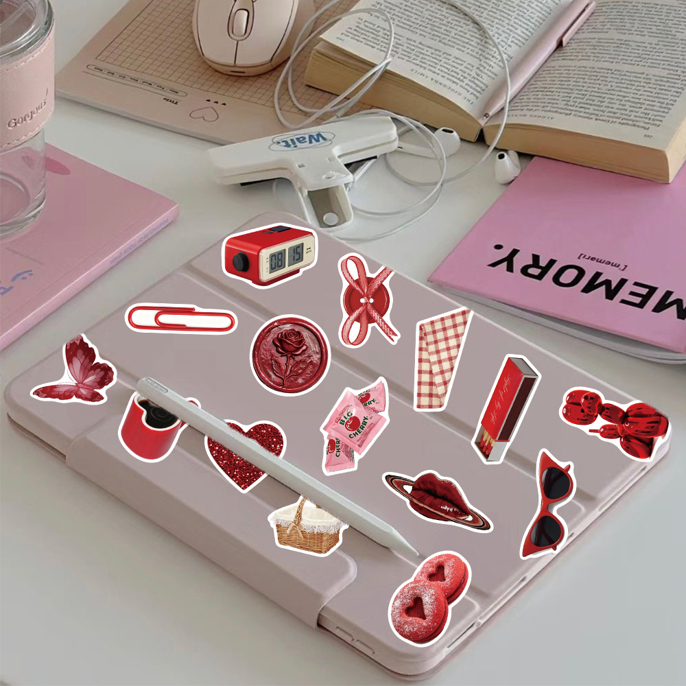 50pcs Cherry Coloured Graffiti - Sticker Luggage Decorative review and price