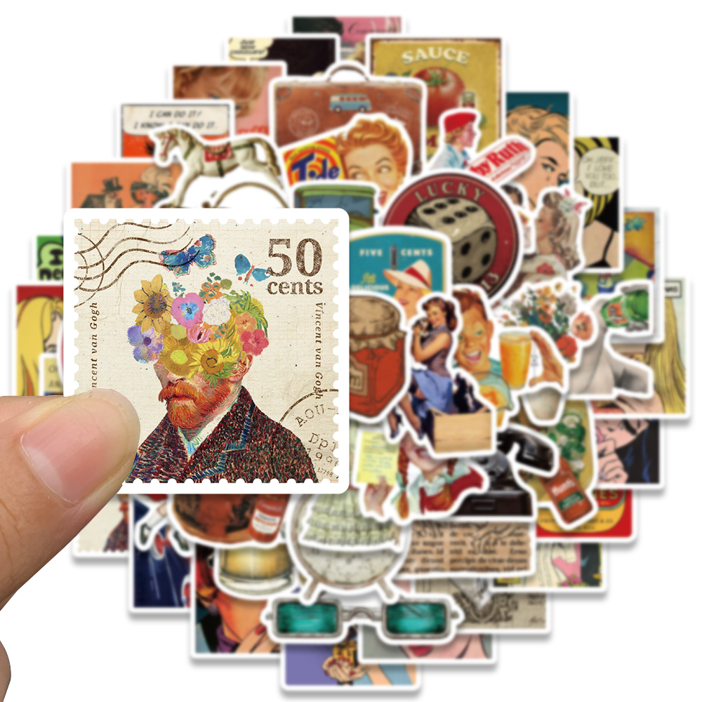 52pcs Classic Retro Graffiti S - Sticker Luggage Decorative review and price