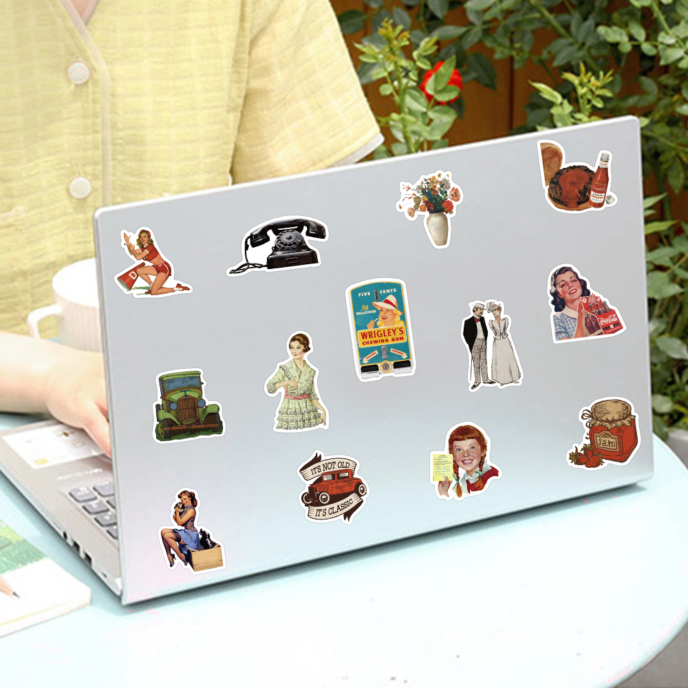 52pcs Classic Retro Graffiti S - Sticker Luggage Decorative review and price