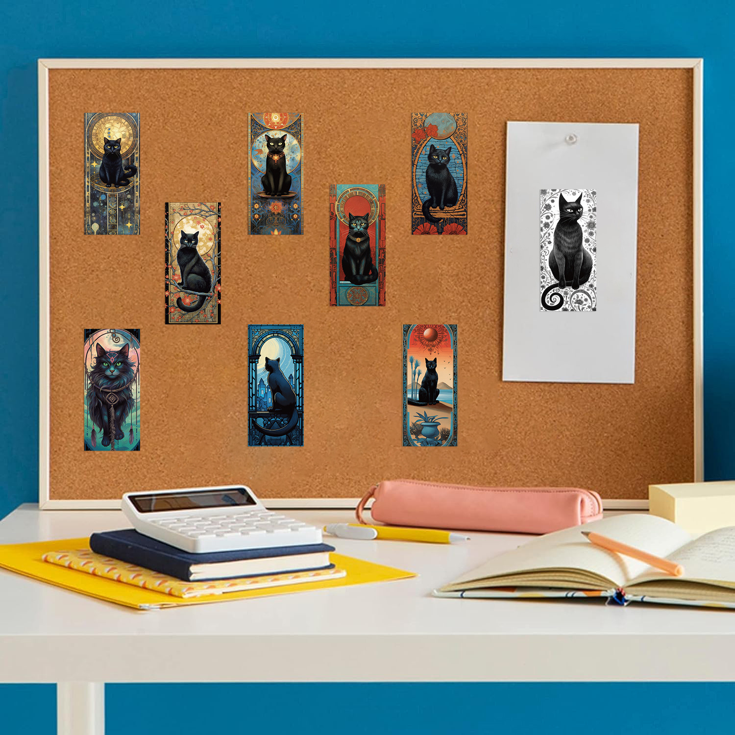 60PCS Dark Gothic Black Cat Ho - Sticker Luggage Decorative review and price