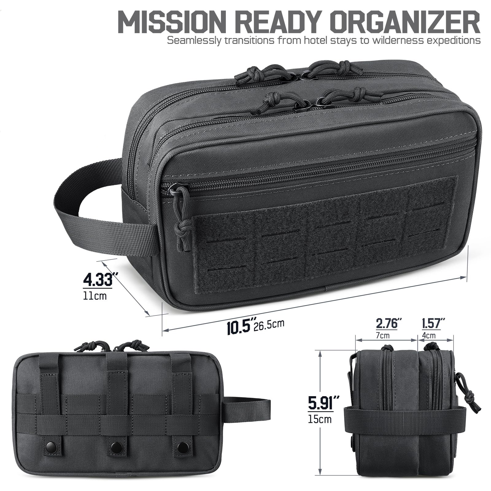 Tactical Toiletry Bag for Men, - Travel Accessories Pouch For Men review and price